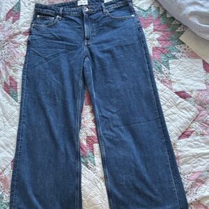 Everlane woman’s Low-Key low rise wide leg Denim Jeans in Blue